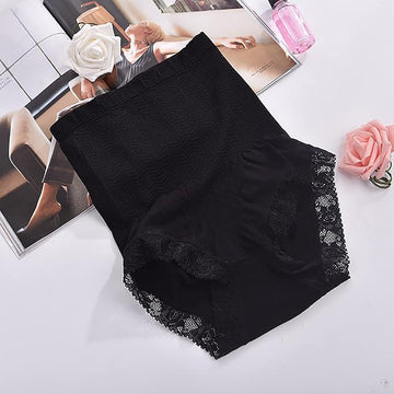 Seamless Lace Panties For Women Sexy Mesh Plus Size Panties No Show High Waisted Hot Thongs Cut Out Bikini Panties Black, Black, One Size