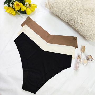 Basic Seamless   Super Soft Silk Underwear Panties for Women , Thong Stle Penty