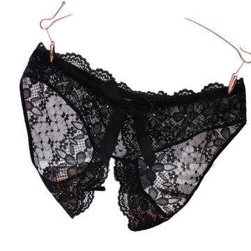 Lace Crotchles Thong G-string Panty, Free size Under Waist ( 26-32), Lace Butterfly Thongs Panties,