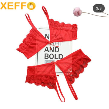 Xeffo Lace Lingerie Set – Breathable Bra & Panty Combo for Women | Adjustable, Stylish, Comfortable Fit